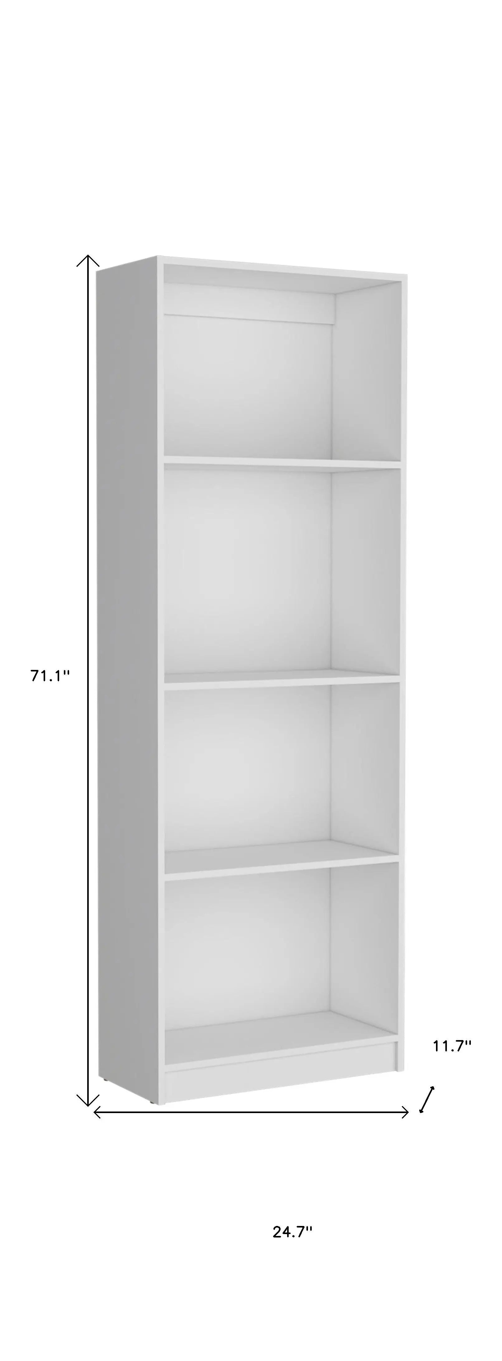 Set of Three White Wood Fourteen Tier Modular Bookcase Homeroots Office