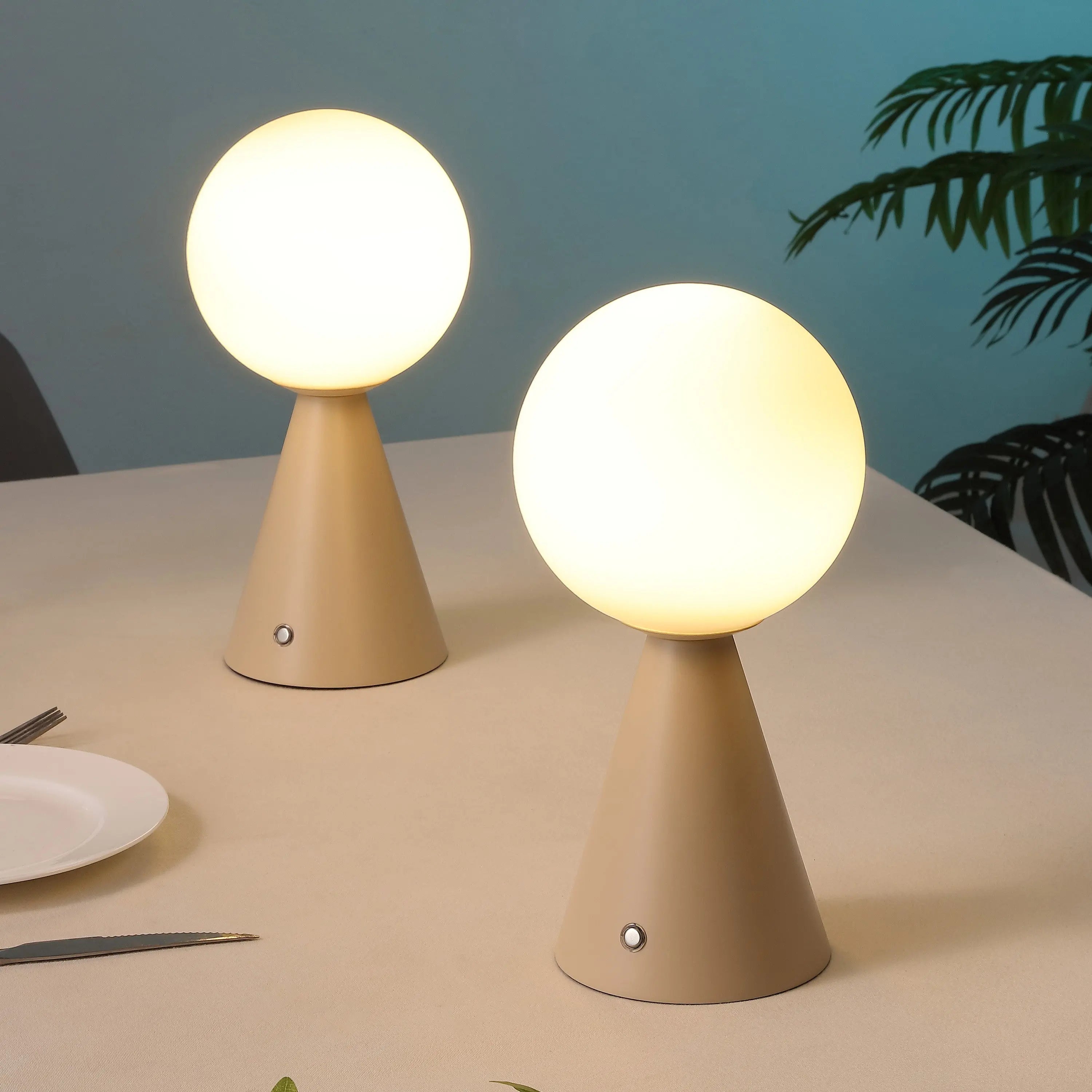 Set of Two 12" Clear Lighthouse USB Table Lamps Homeroots Lighting