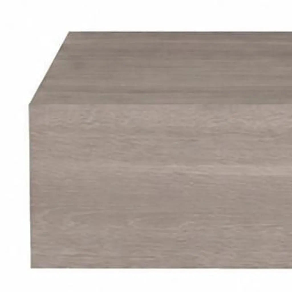 Set of Two 16" Gray Wood One Drawer Floating Nightstand Homeroots Bed & Bath