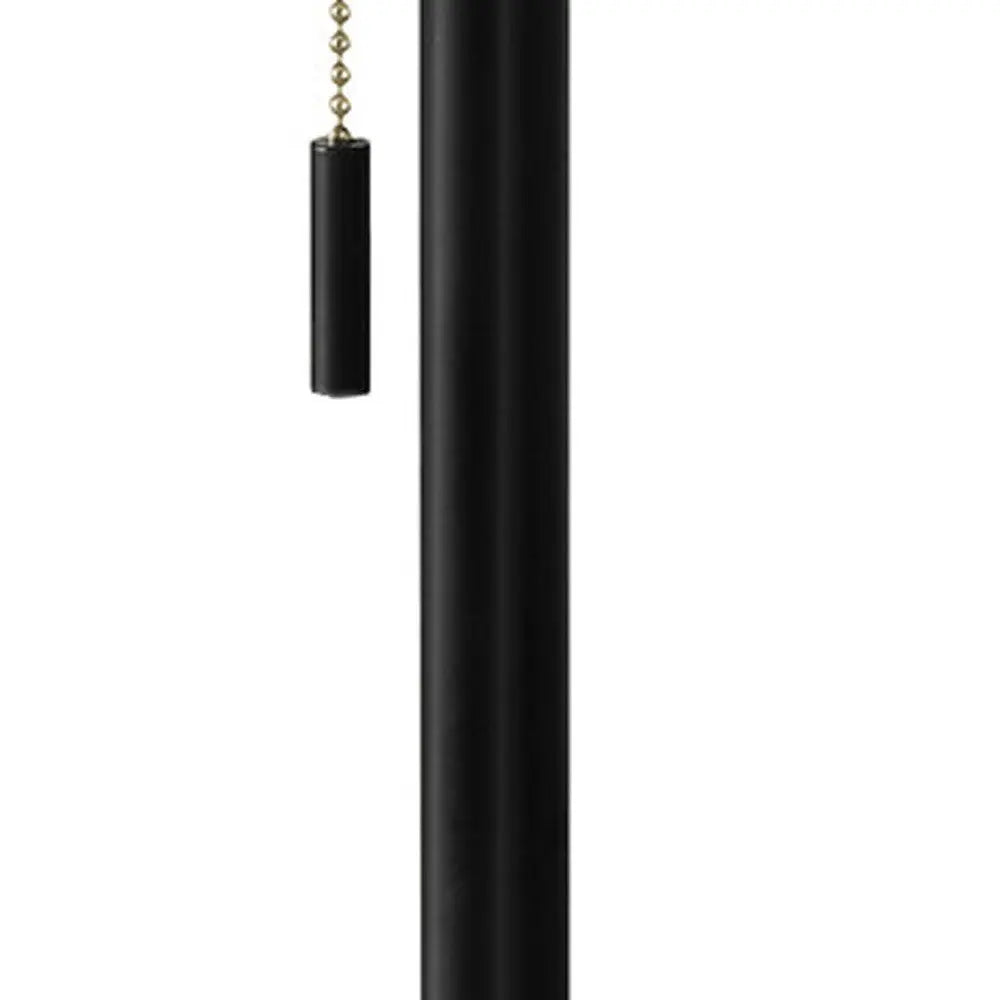 Set of Two 17" Black Metal Candlestick USB Table Lamps With Beige Drum Shade Homeroots Lighting