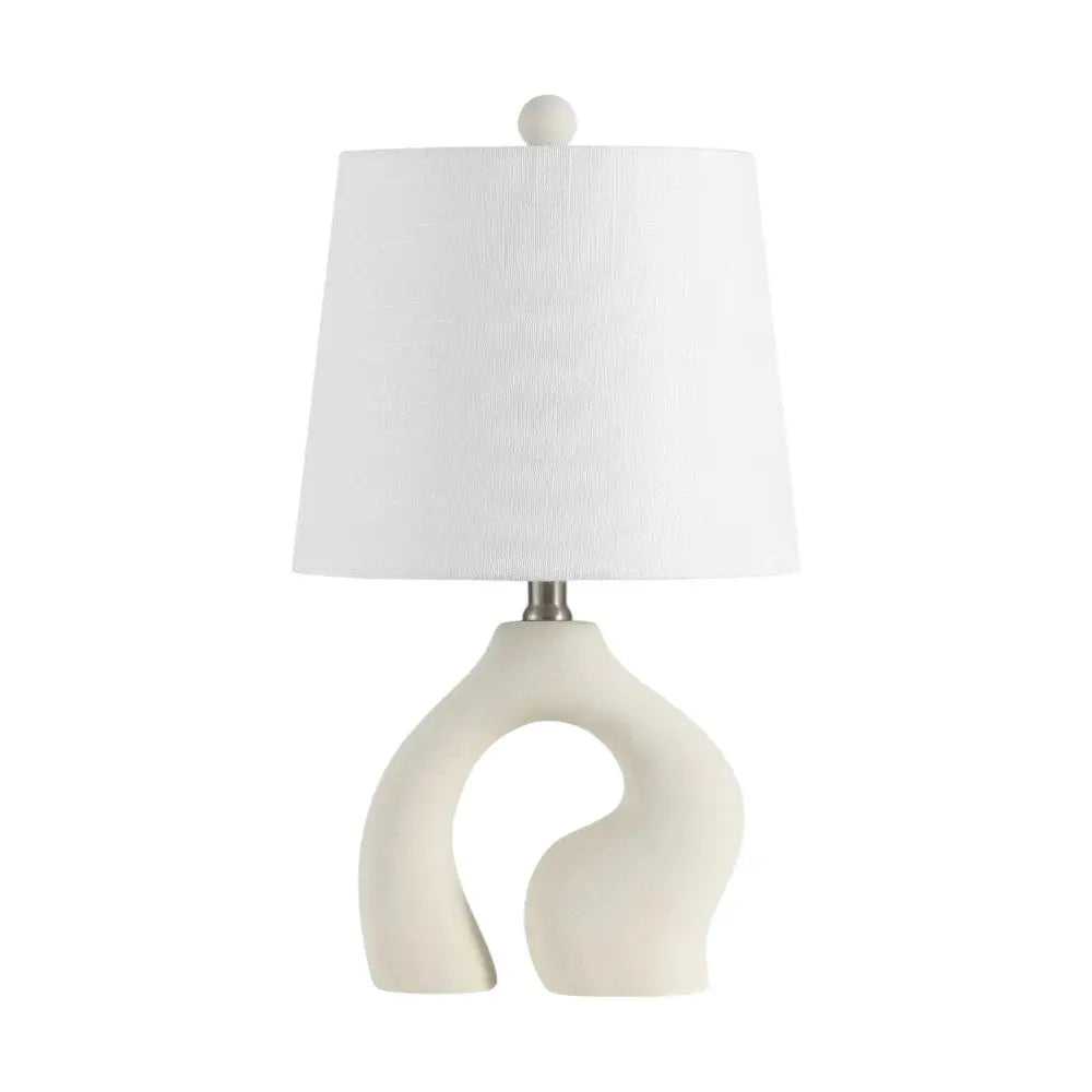 Set of Two 19" Clear Novelty Table Lamps LED With Empire Shades Homeroots Lighting