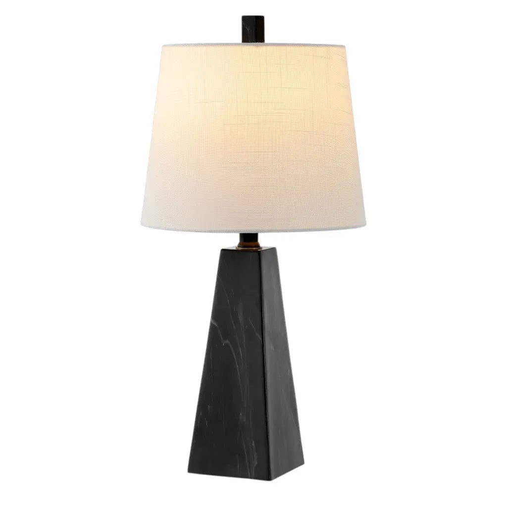 Set of Two 21" Black Novelty Table Lamps With Empire Shades Homeroots Lighting