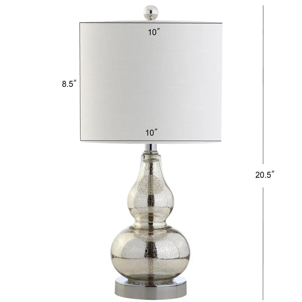 Set of Two 21" Silver Gourd Table Lamps With Drum Shades Homeroots Lighting