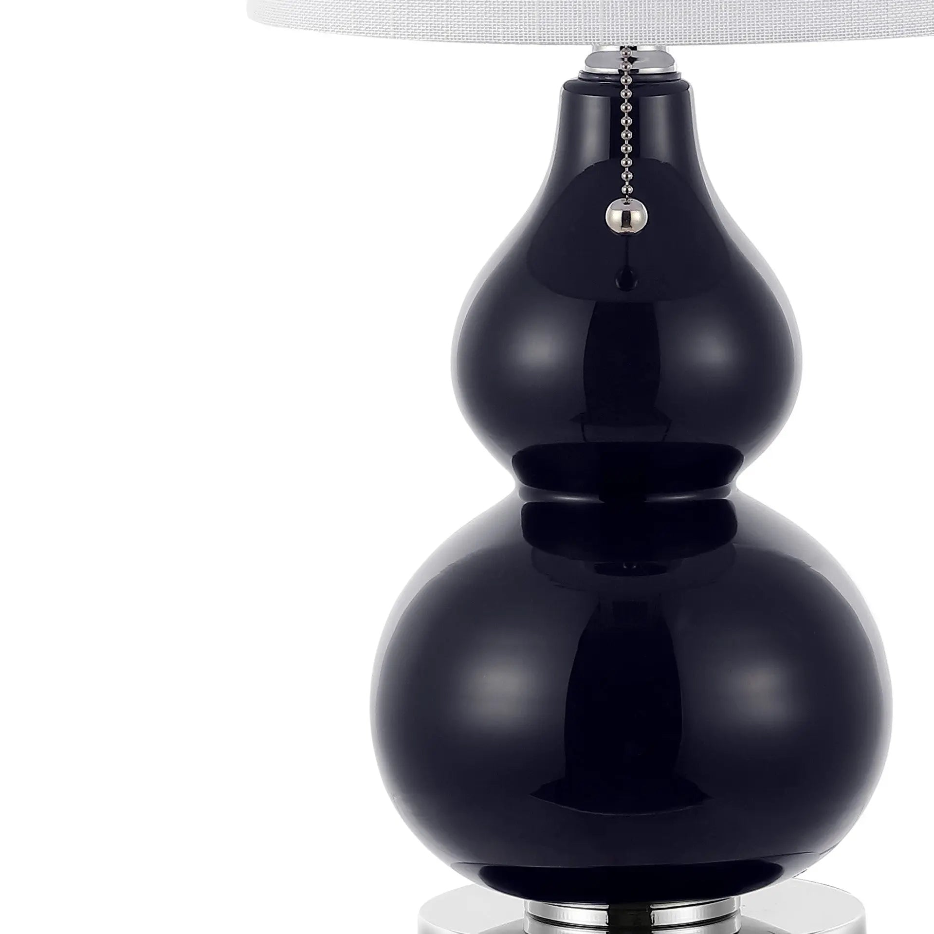Set of Two 22" Silver Gourd Table Lamps With Drum Shades Homeroots Lighting