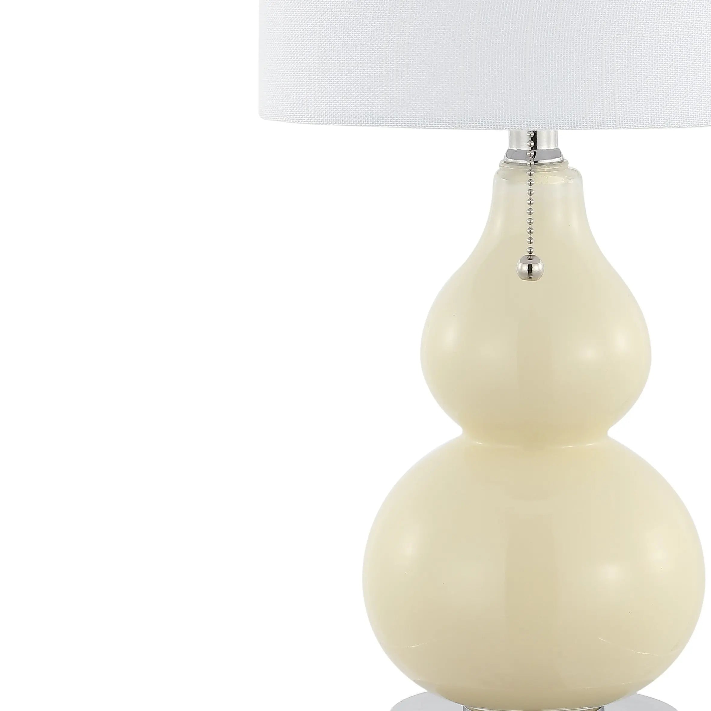 Set of Two 22" Silver Gourd Table Lamps With Drum Shades Homeroots Lighting