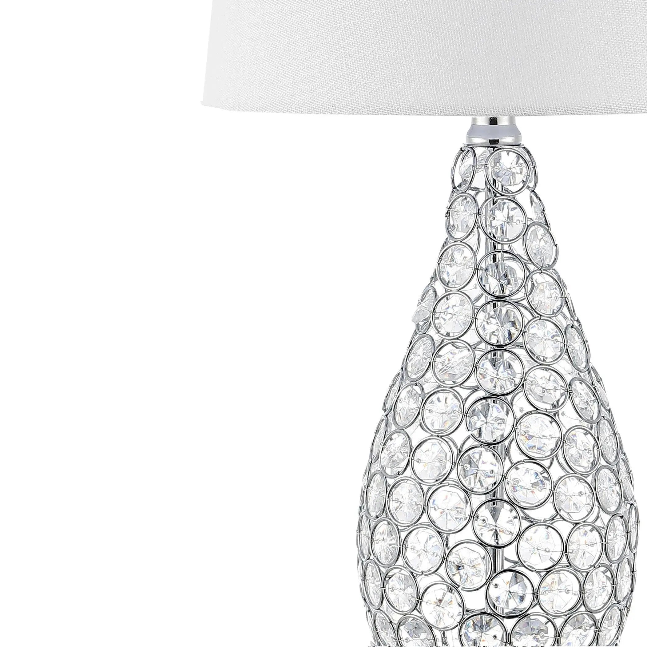 Set of Two 22" Silver Gourd Table Lamps With Empire Shades Homeroots Lighting