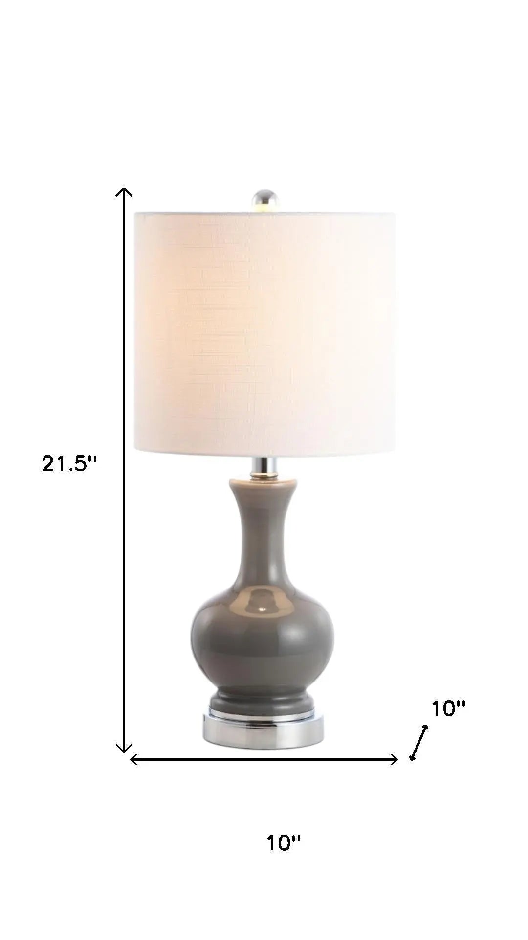 Set of Two 22" Silver Urn Bedside Lamps With Drum Shades Homeroots Lighting