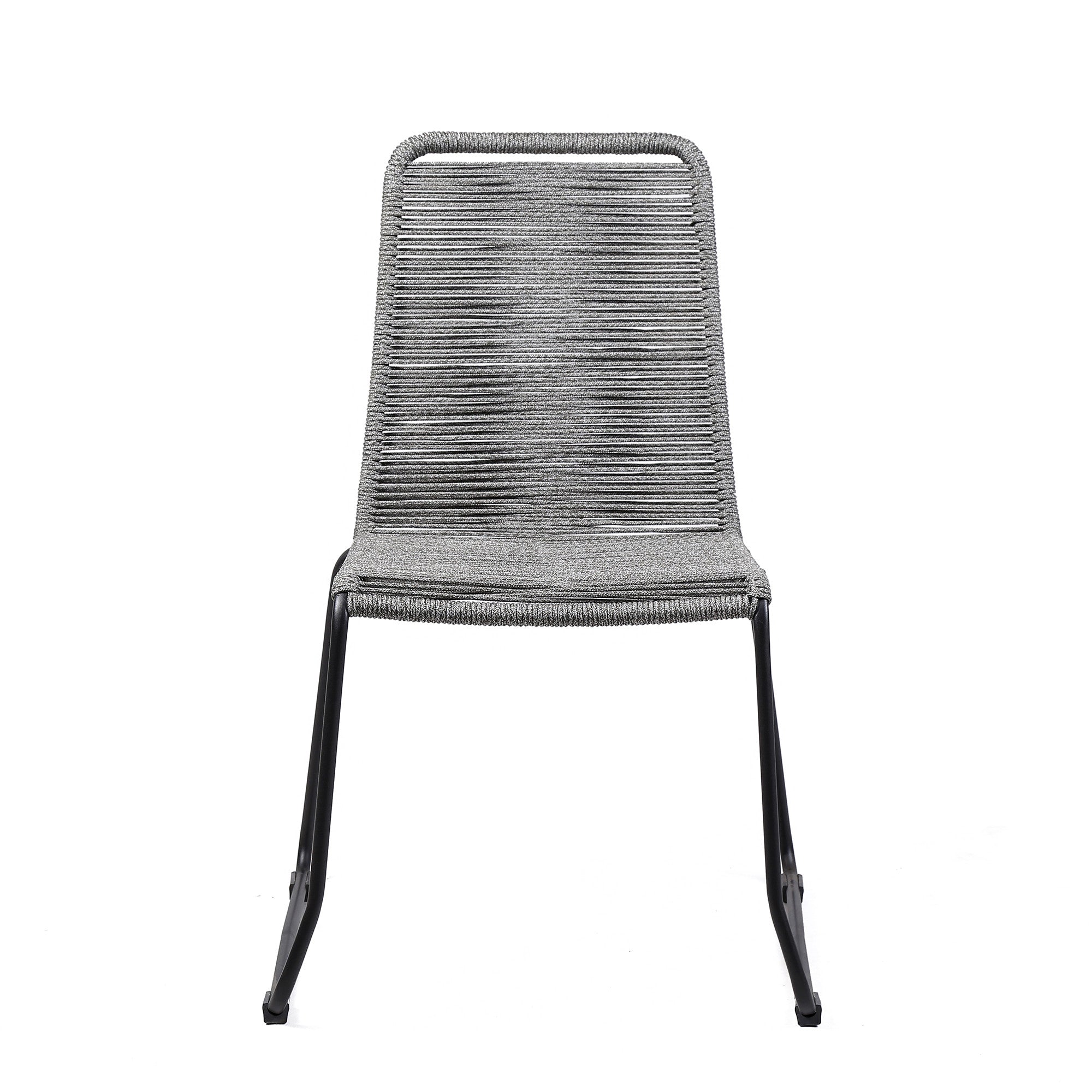 Set of Two 23" Gray Metal Outdoor Dining Chair - GreatEagleInc