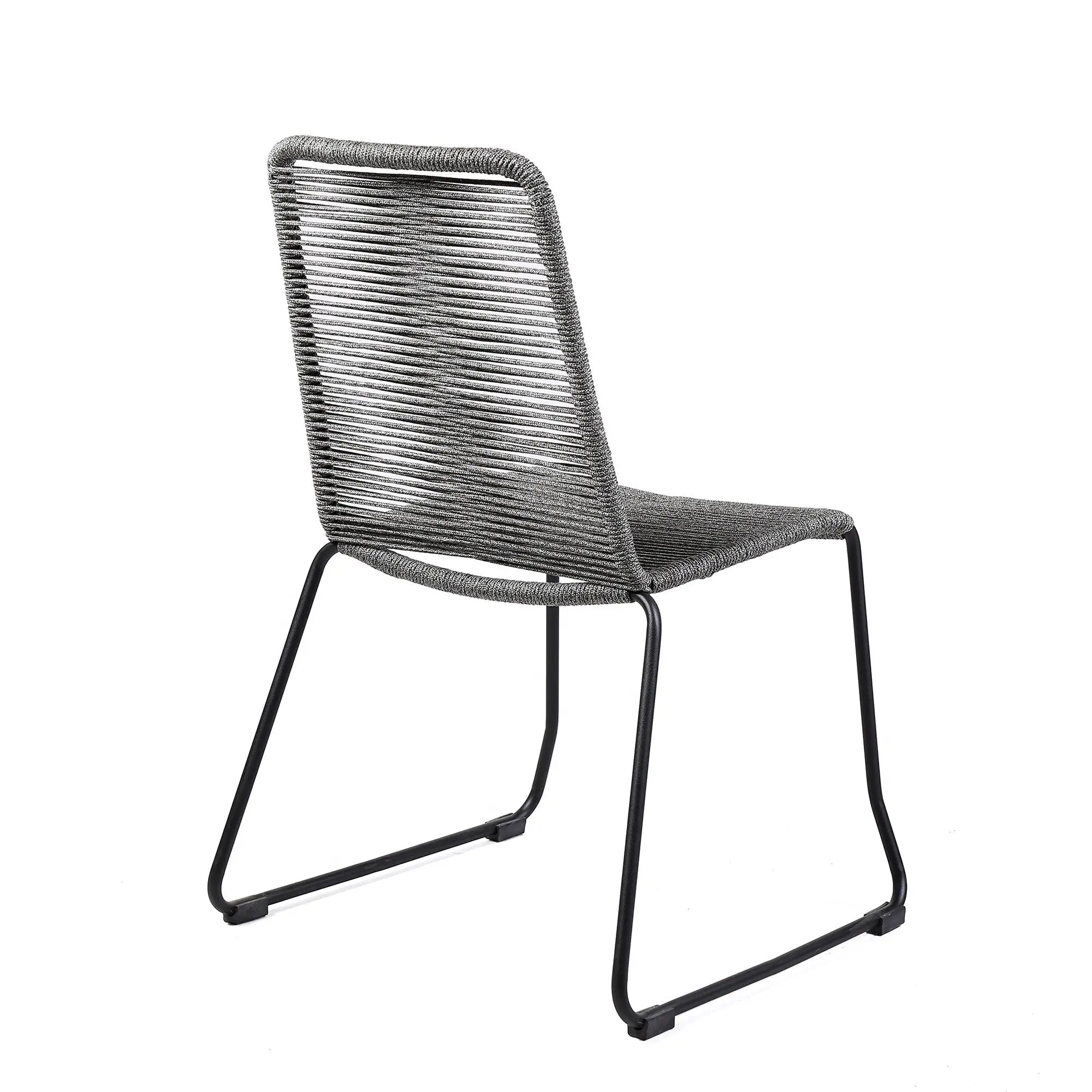 Set of Two 23" Gray Metal Outdoor Dining Chair - GreatEagleInc