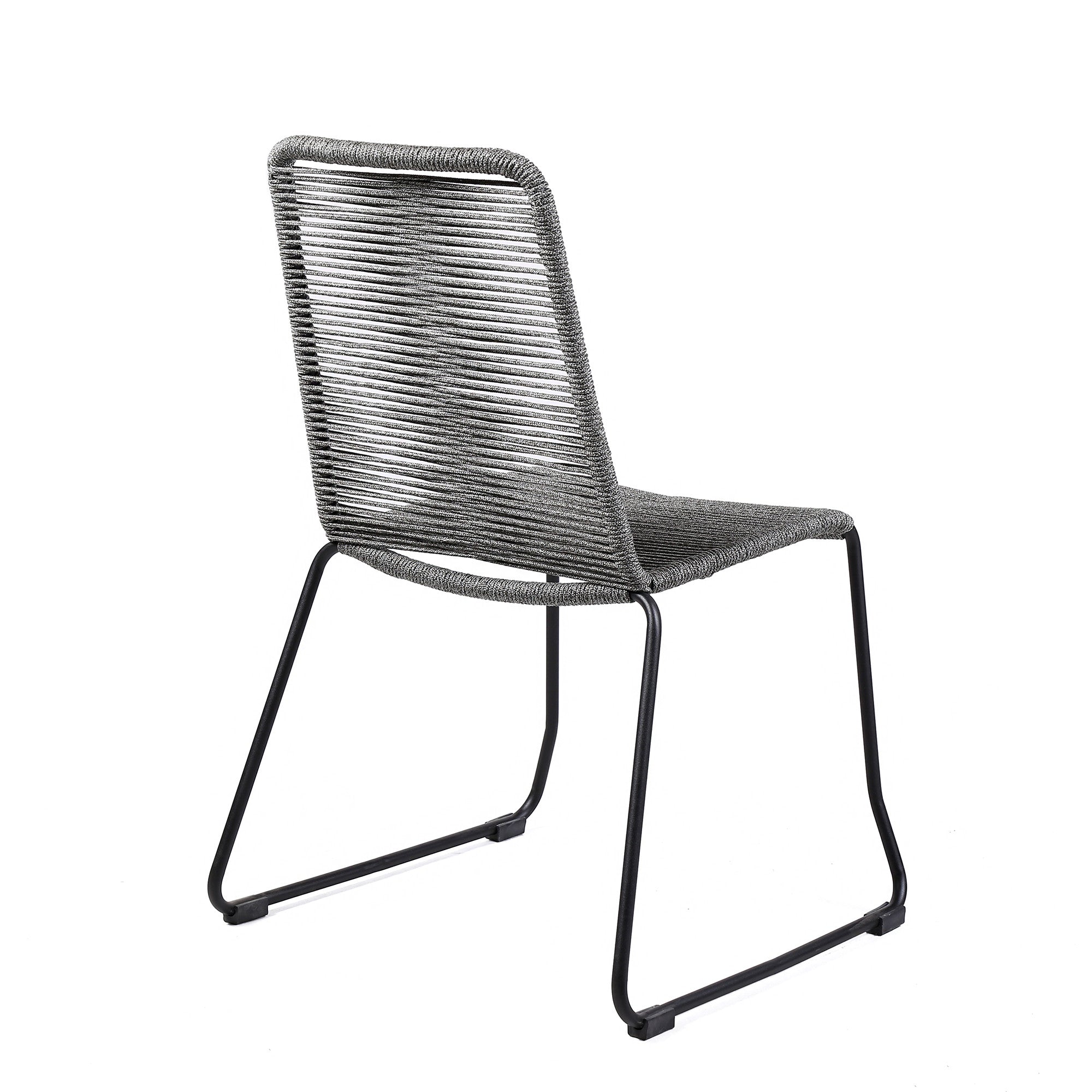 Set of Two 23" Gray Metal Outdoor Dining Chair - GreatEagleInc