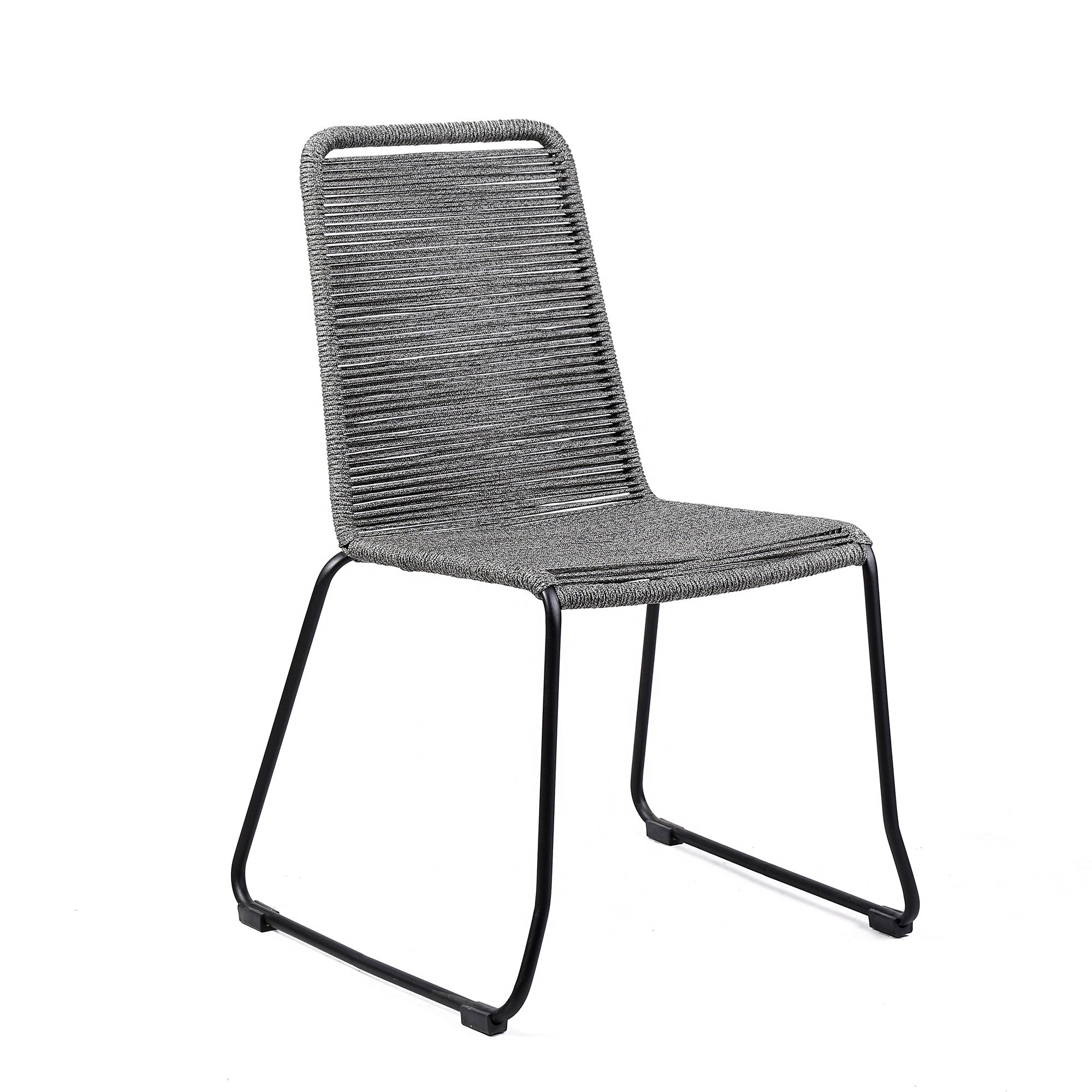 Set of Two 23" Gray Metal Outdoor Dining Chair - GreatEagleInc