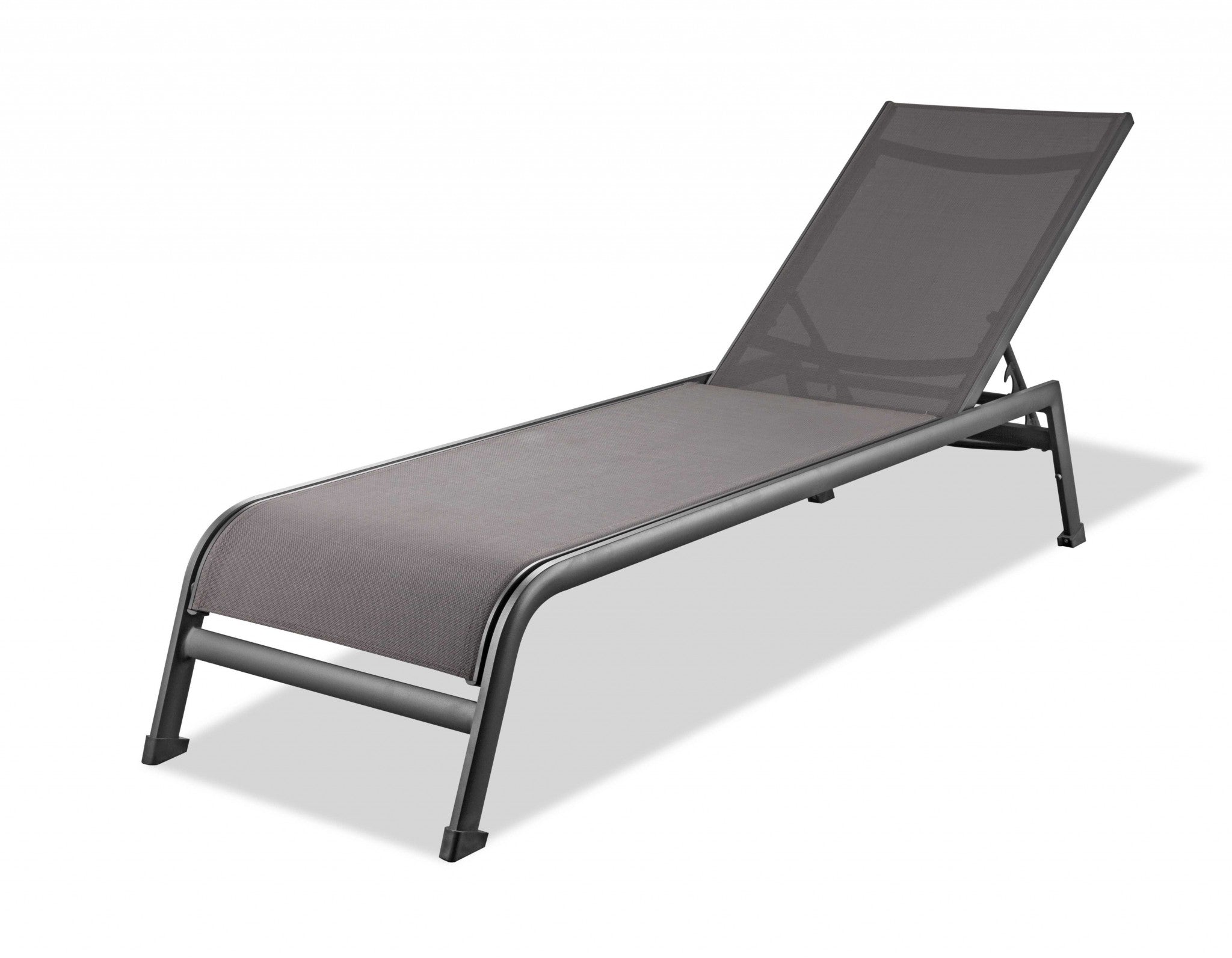Set of Two 23" Taupe Metal Outdoor Chaise Lounge Homeroots Outdoor
