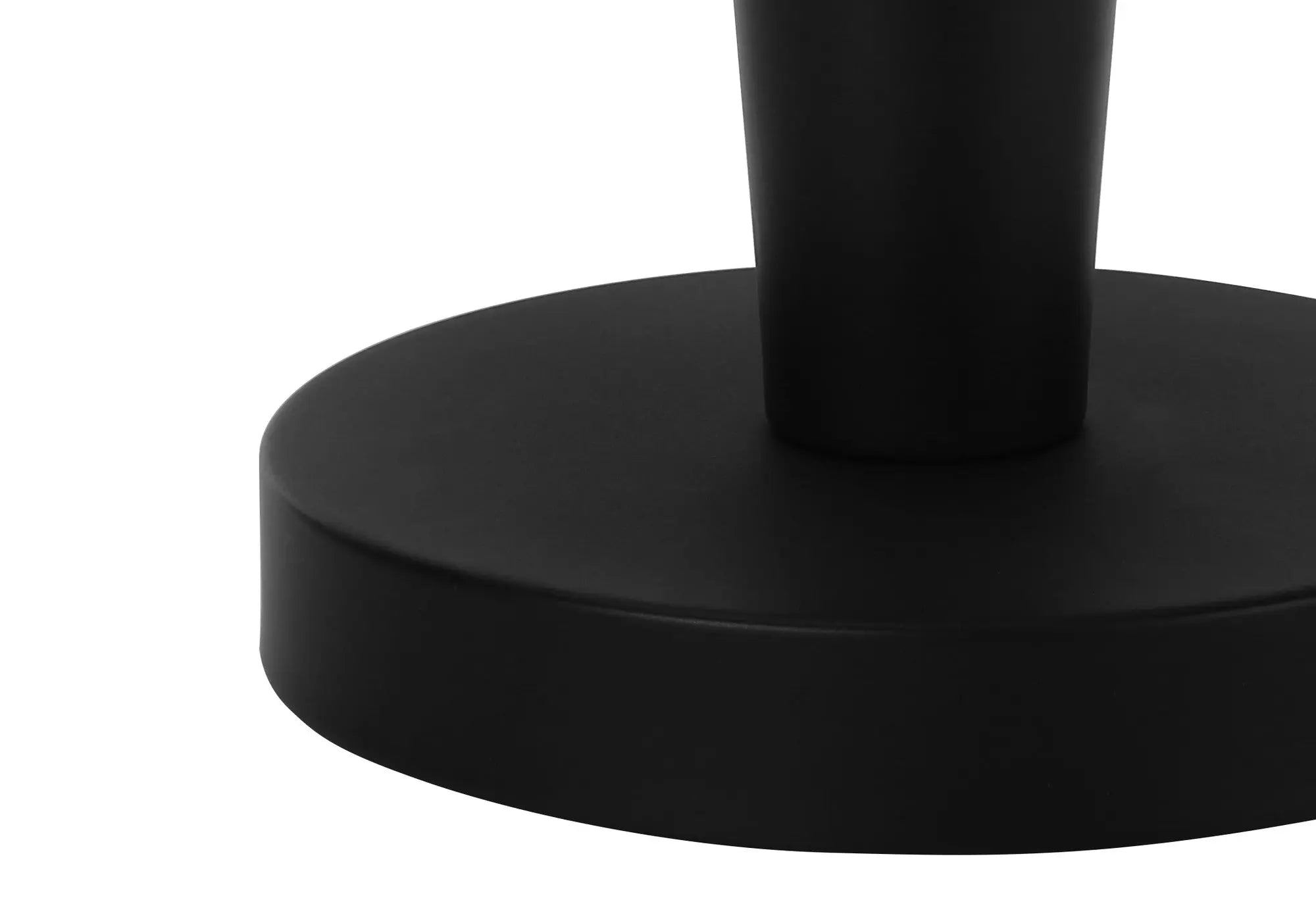 Set of Two 24" Black Metal Candlestick USB Table Lamps With Ivory Drum Shade Homeroots Lighting