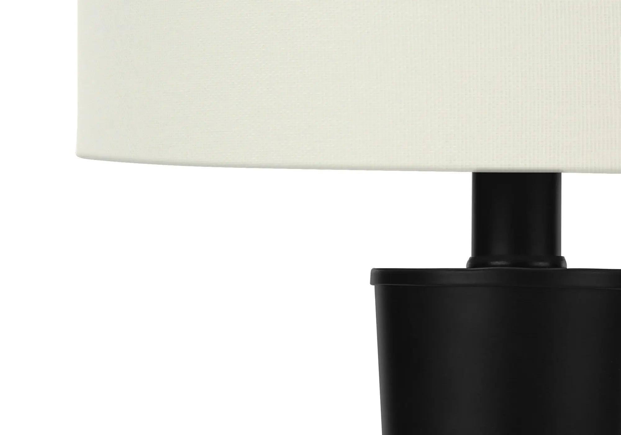 Set of Two 24" Black Metal Candlestick USB Table Lamps With Ivory Drum Shade Homeroots Lighting
