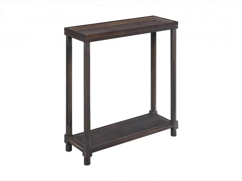 Set of Two 24" Espresso Solid Wood End Tables With Shelf Homeroots Living Room