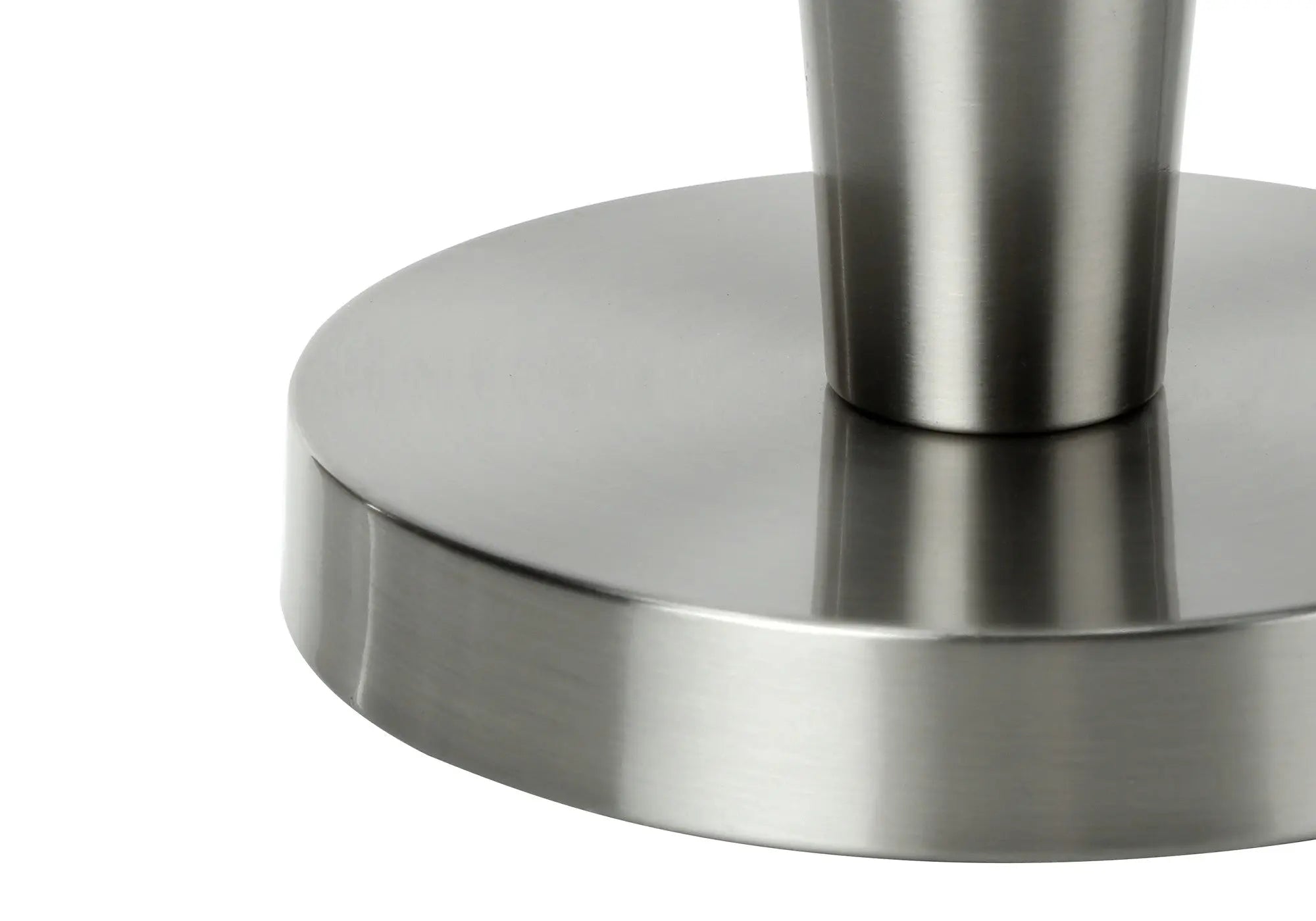 Set of Two 24" Silver Metal Candlestick USB Table Lamps With Gray Drum Shade Homeroots Lighting