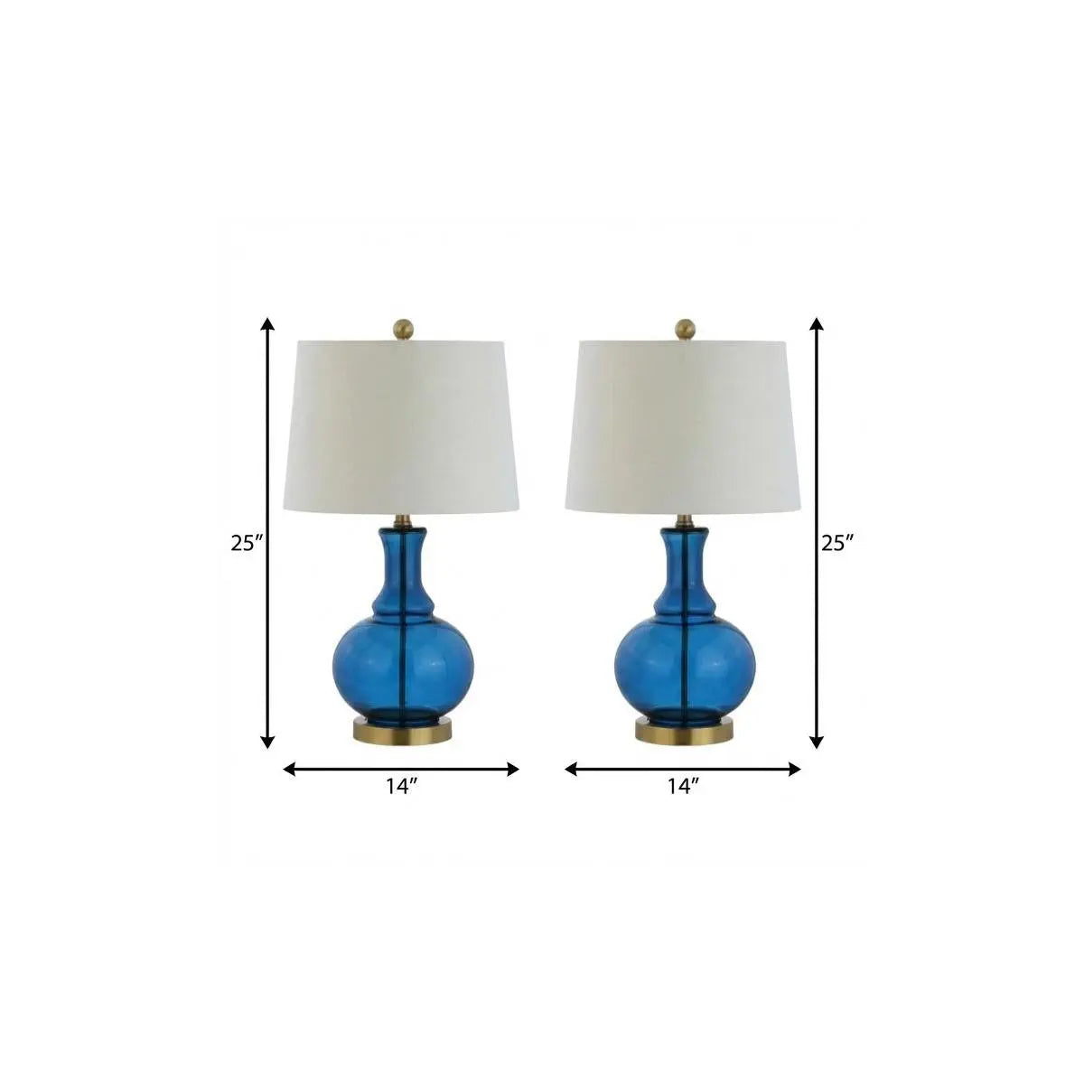 Set of Two 25" Gold Novelty Table Lamps With Drum Shades Homeroots Lighting