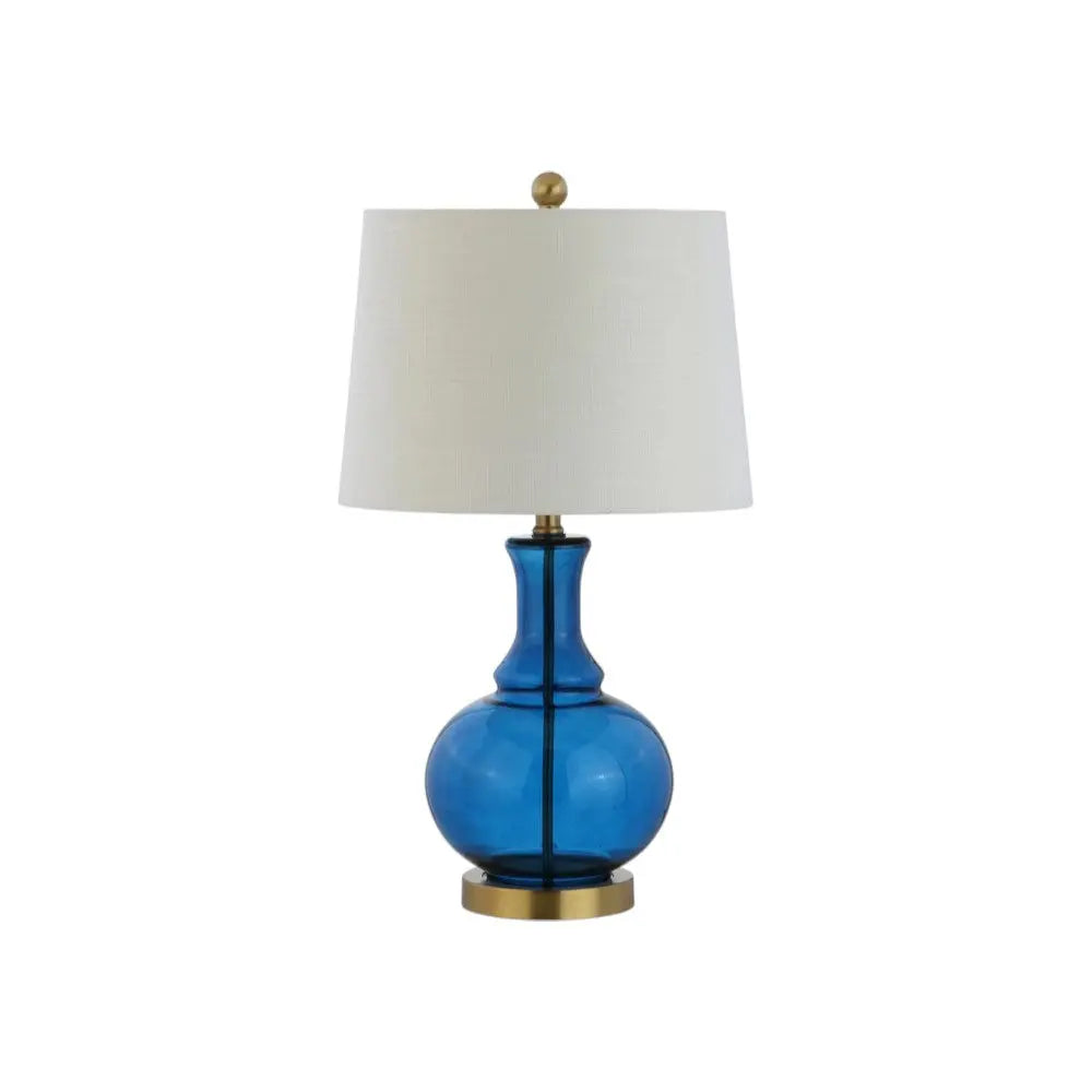 Set of Two 25" Gold Novelty Table Lamps With Drum Shades Homeroots Lighting
