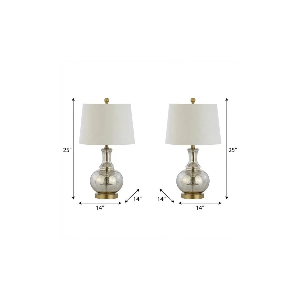 Set of Two 25" Gold Novelty Table Lamps With Drum Shades Homeroots Lighting