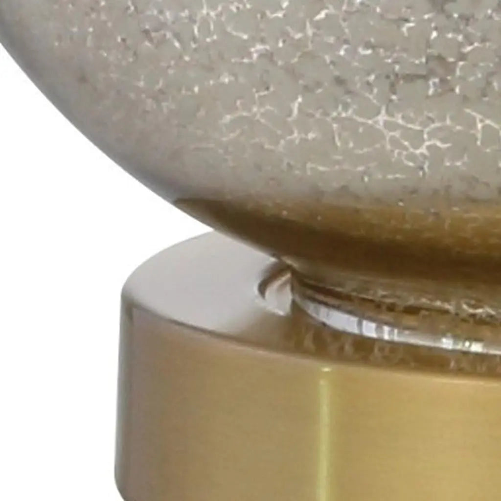 Set of Two 25" Gold Novelty Table Lamps With Drum Shades Homeroots Lighting