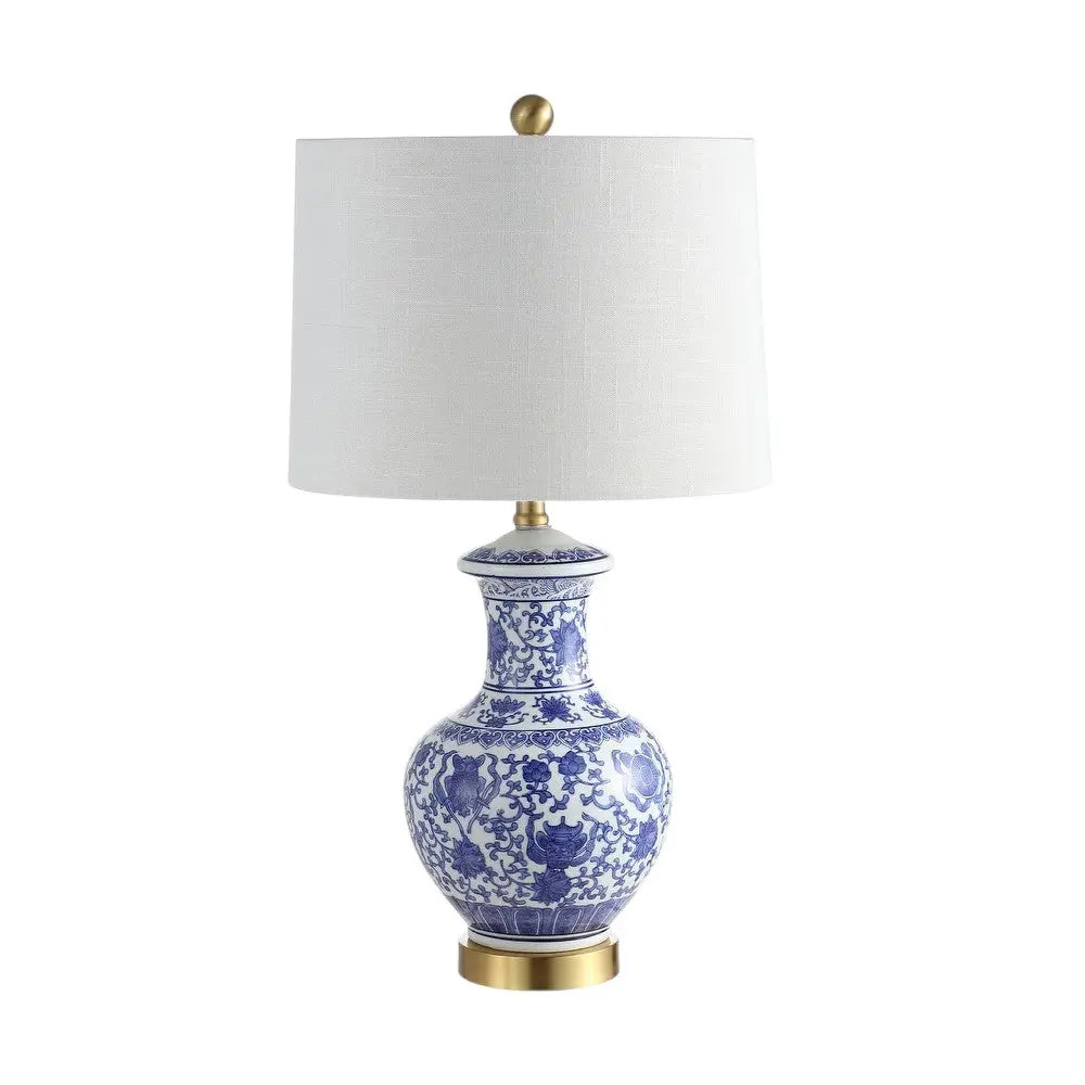 Set of Two 25" Gold Novelty Table Lamps With Globe Shades Homeroots Lighting