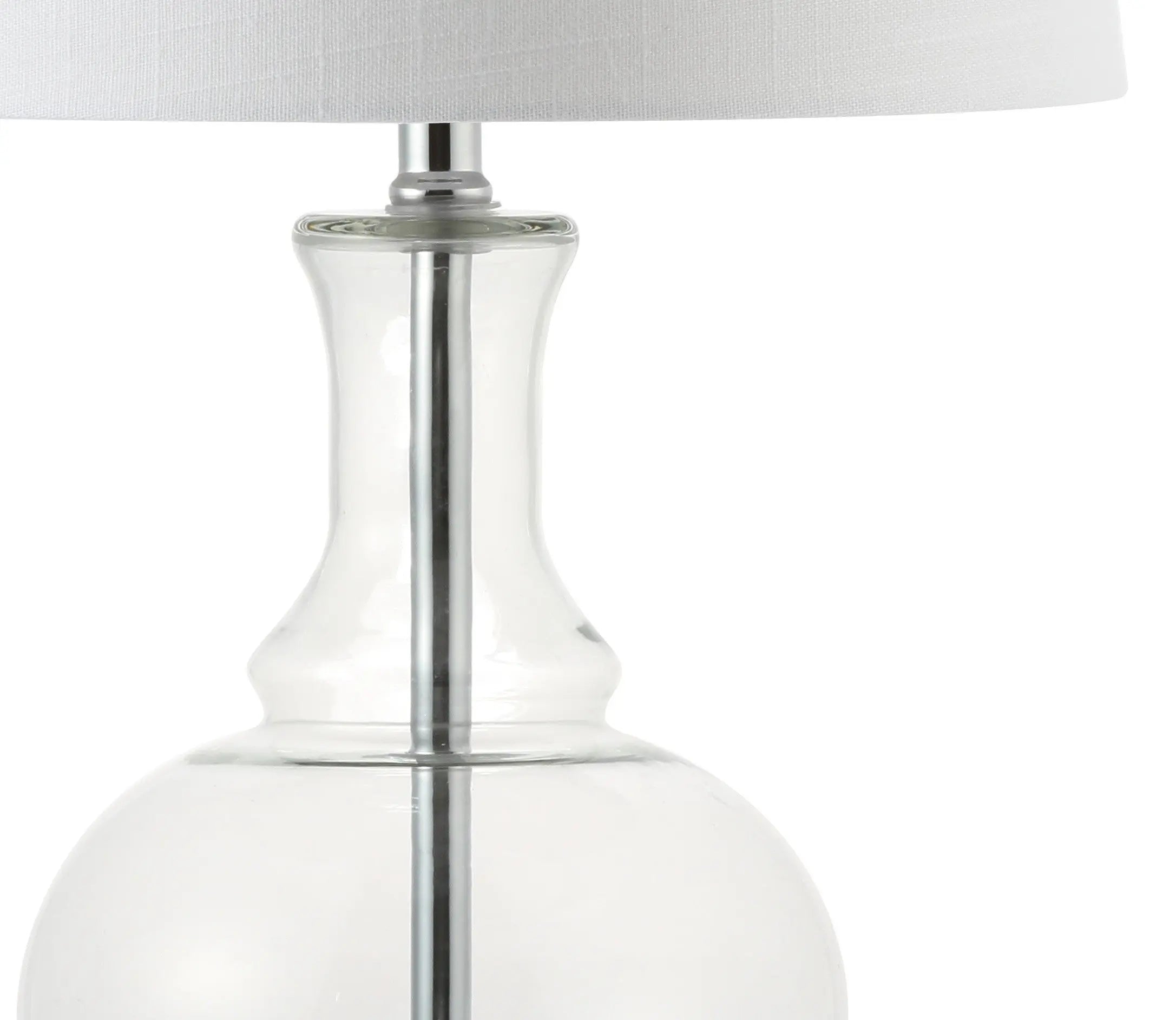 Set of Two 25" Silver Novelty Table Lamps With Drum Shades Homeroots Lighting