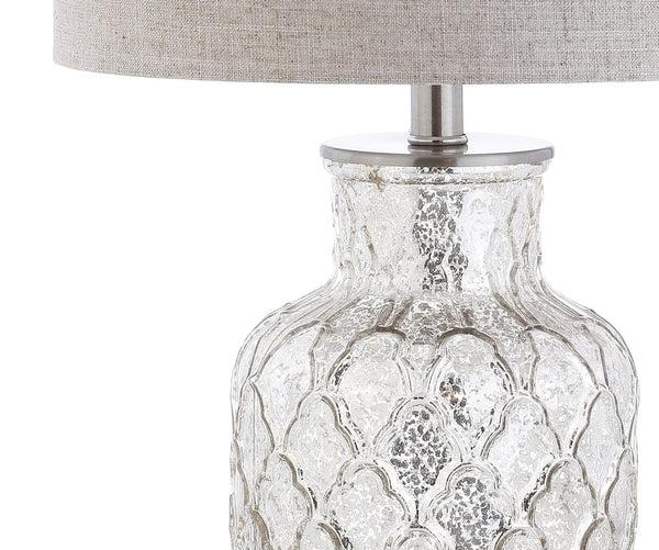 Set of Two 25" Silver Table Lamps With Drum Shades Homeroots Lighting