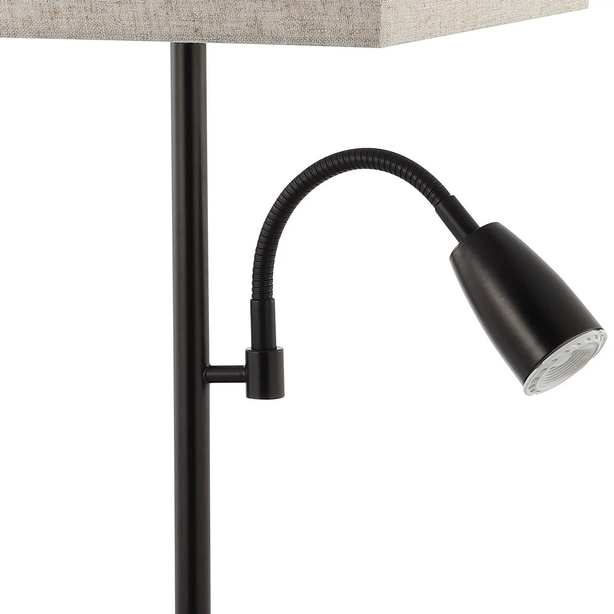 Set of Two 26" Antiqued Bronze Swing Arm Table Lamps With Square Shades Homeroots Lighting