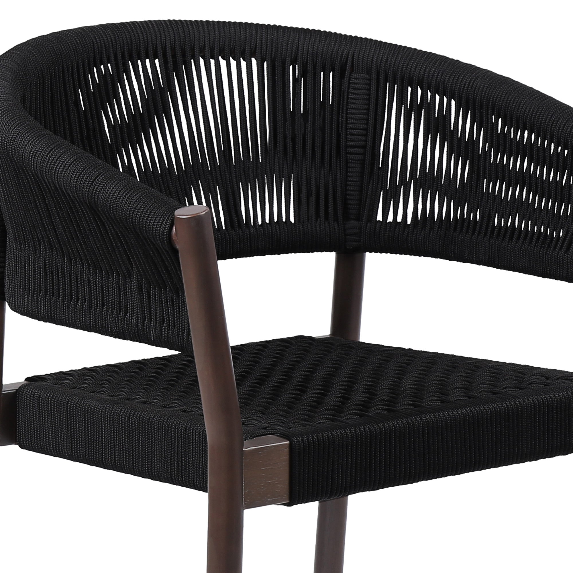 Set of Two 26" Black Solid Wood Outdoor Dining Chair - GreatEagleInc