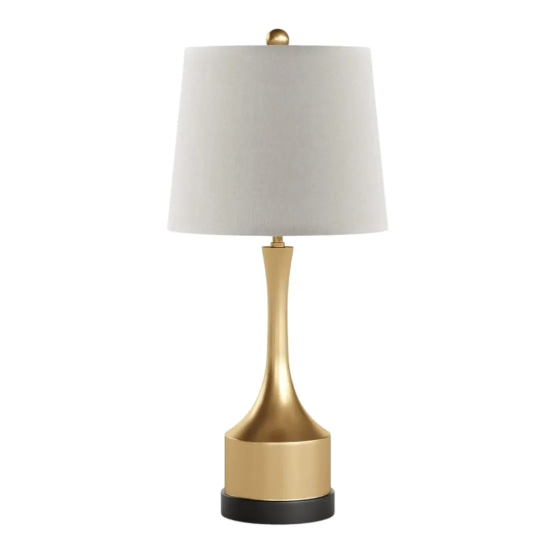 Set of Two 26" Black Table Lamps With Empire Shades Homeroots Lighting