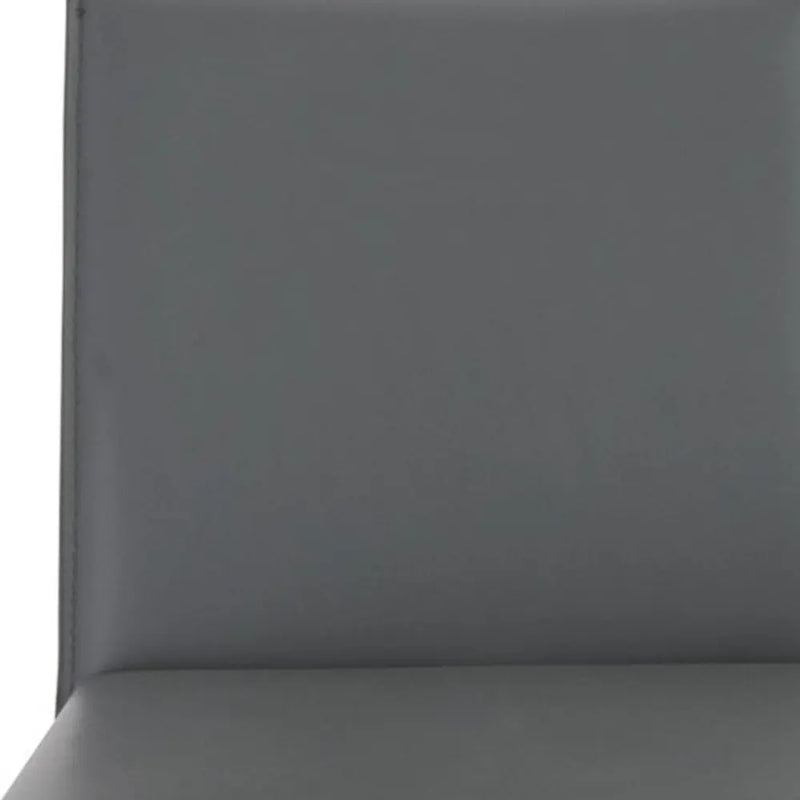 Set of Two 26" Gray Steel Low Back Counter Height Bar Chairs Homeroots Living Room