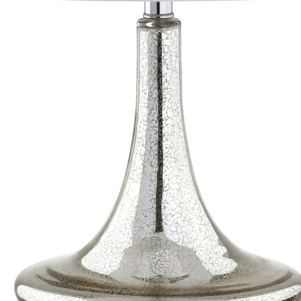 Set of Two 26" Silver Novelty Table Lamps With Drum Shades Homeroots Lighting