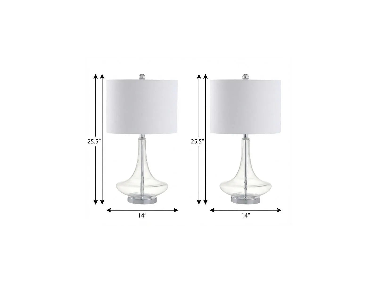 Set of Two 26" Silver Novelty Table Lamps With Drum Shades Homeroots Lighting