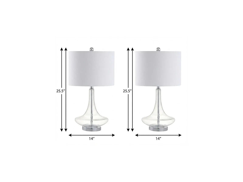 Set of Two 26" Silver Novelty Table Lamps With Drum Shades Homeroots Lighting