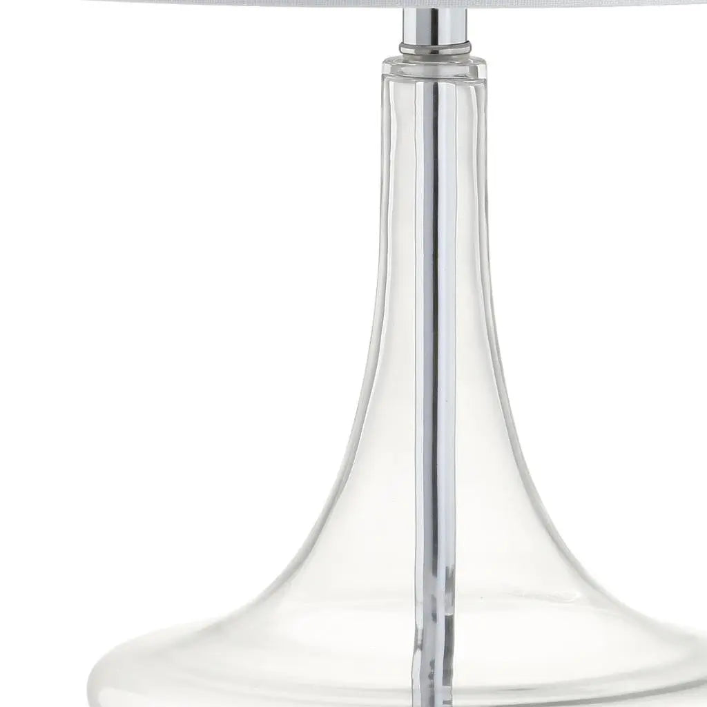 Set of Two 26" Silver Novelty Table Lamps With Drum Shades Homeroots Lighting