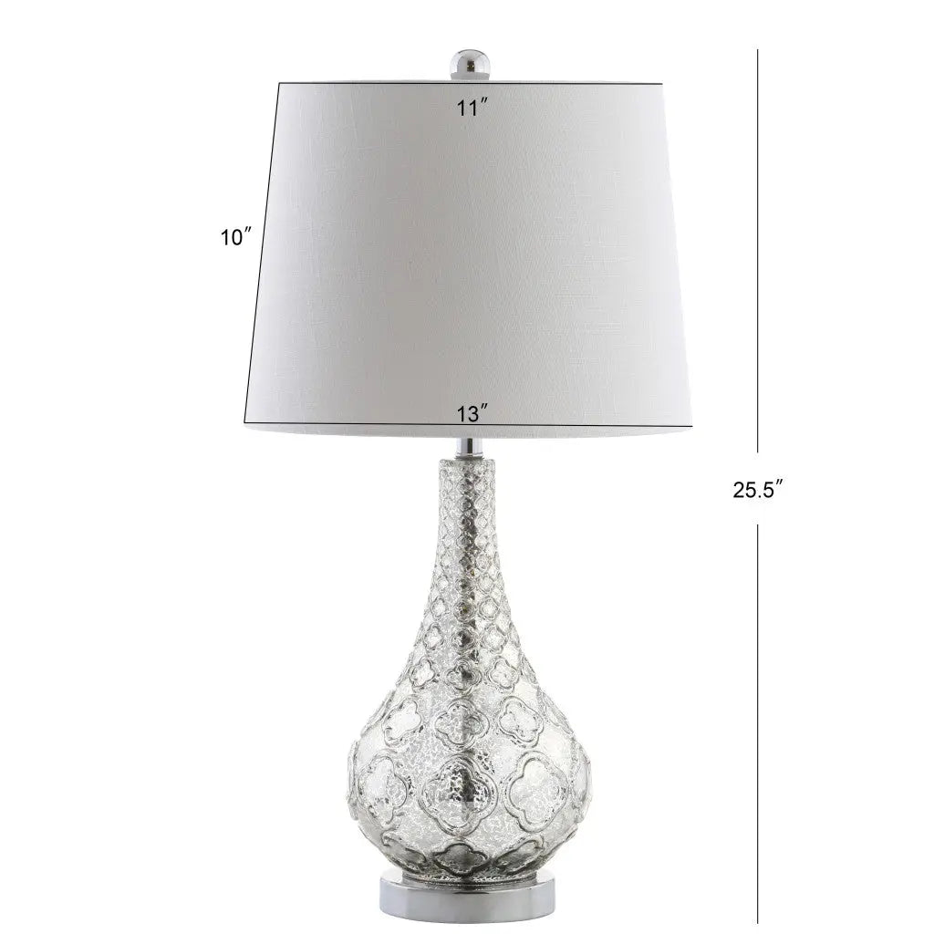 Set of Two 26" Silver Novelty Table Lamps With Drum Shades Homeroots Lighting