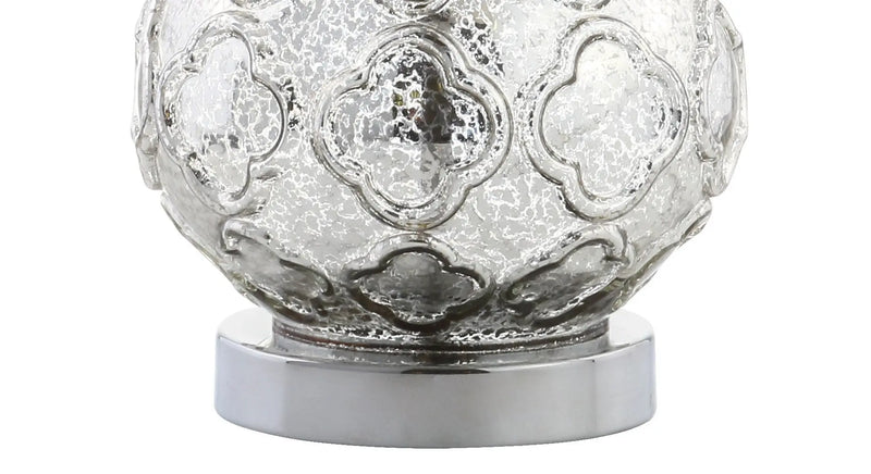 Set of Two 26" Silver Novelty Table Lamps With Drum Shades Homeroots Lighting