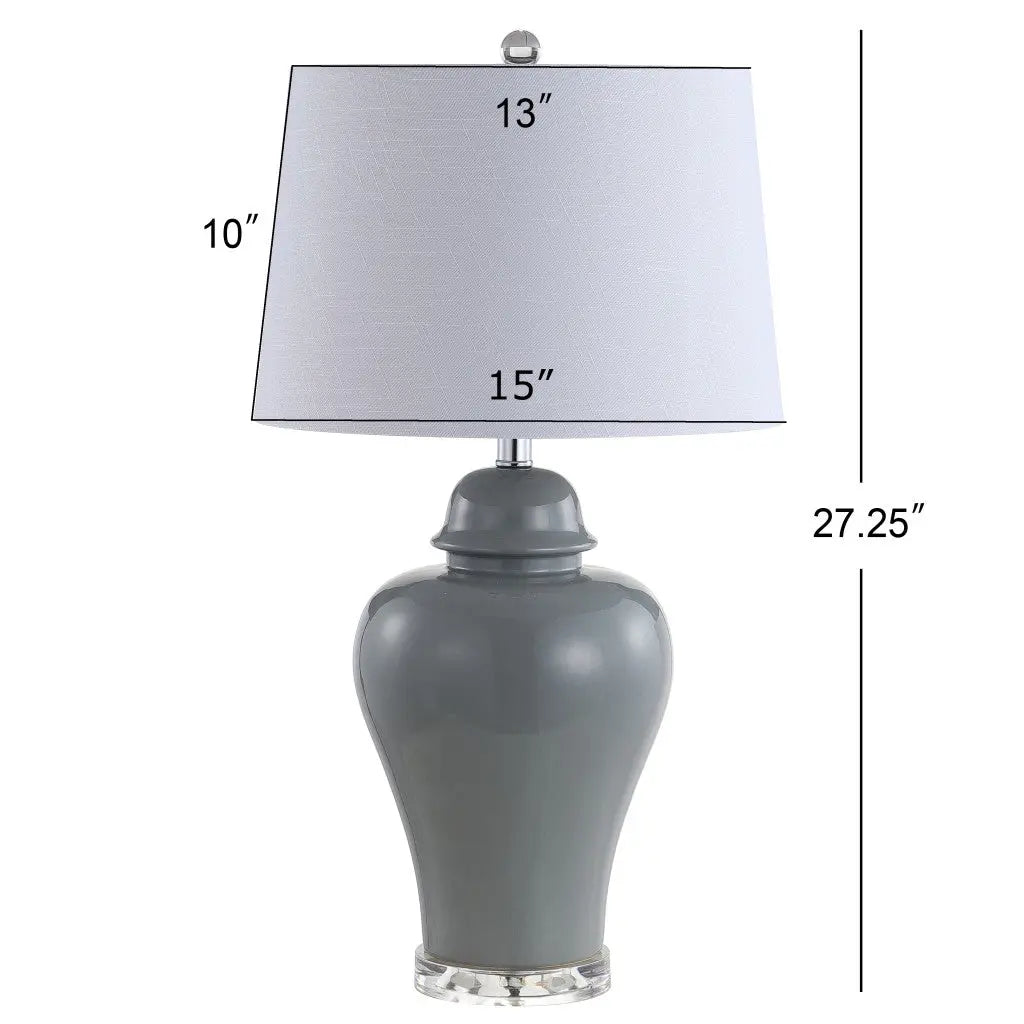 Set of Two 27" Clear Novelty Bedside Lamps With Empire Shades Homeroots Lighting