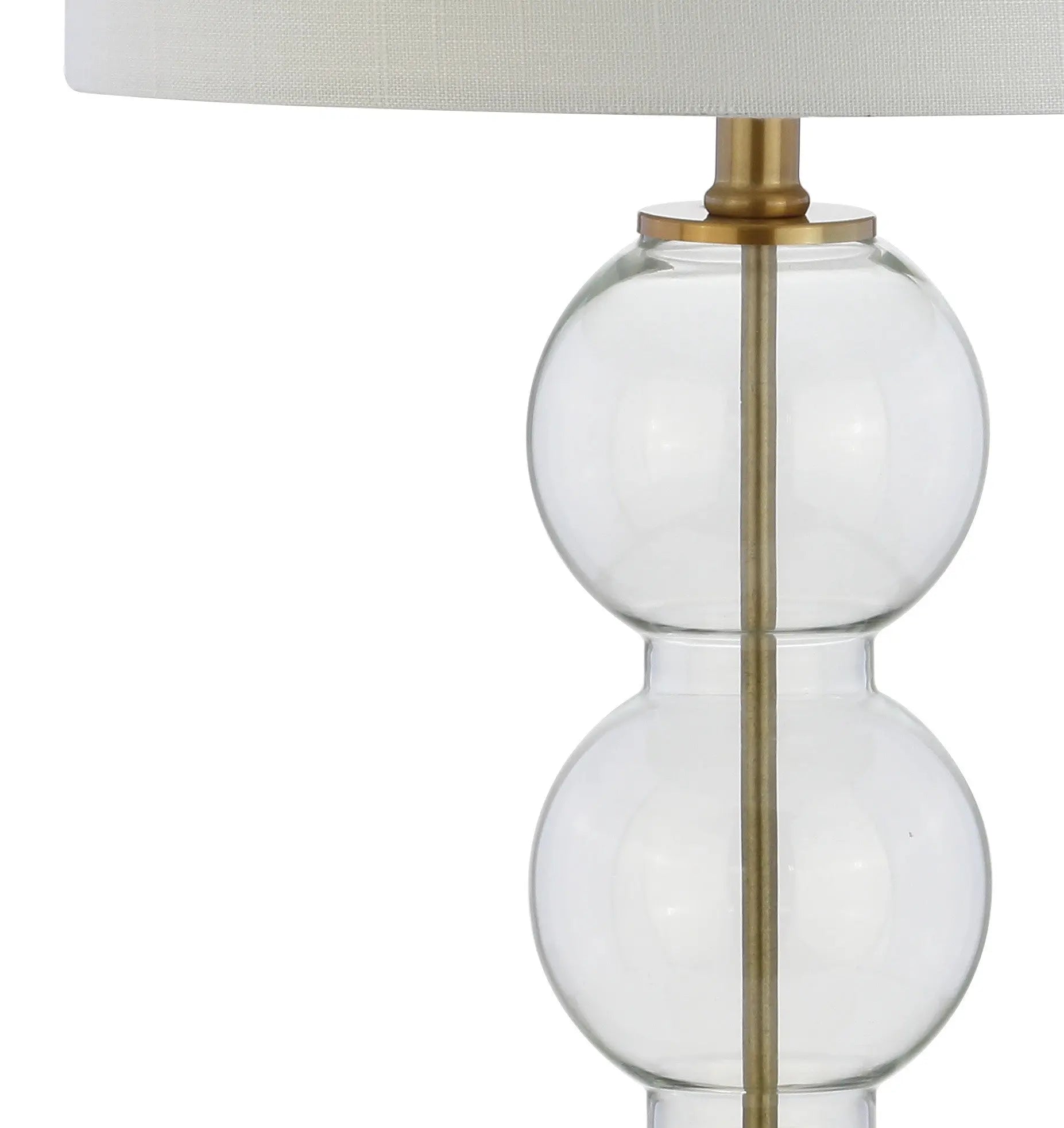 Set of Two 27" Gold Novelty Table Lamps With Drum Shades Homeroots Lighting