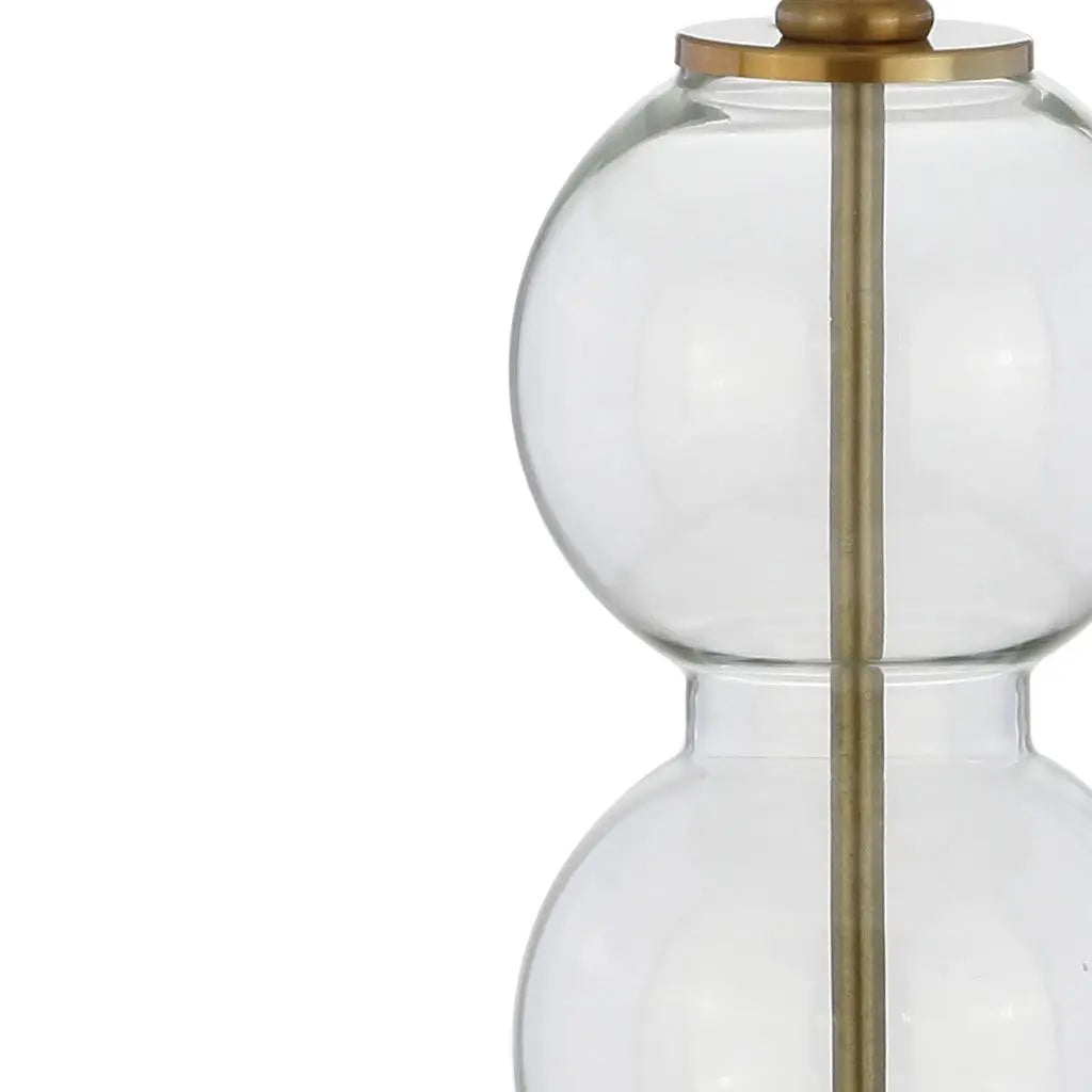 Set of Two 27" Gold Novelty Table Lamps With Drum Shades Homeroots Lighting