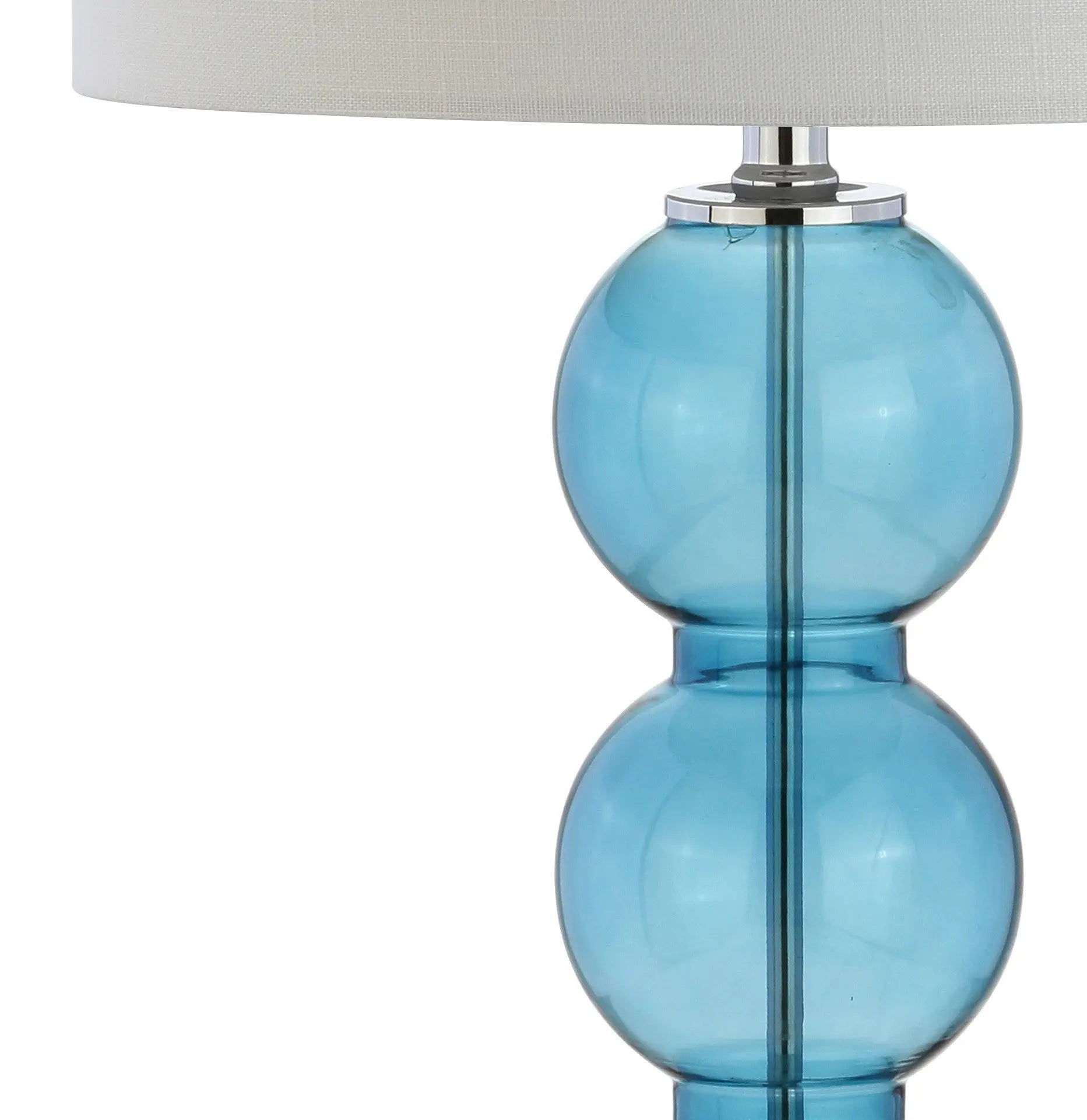 Set of Two 27" Silver Novelty Table Lamps With Drum Shades Homeroots Lighting