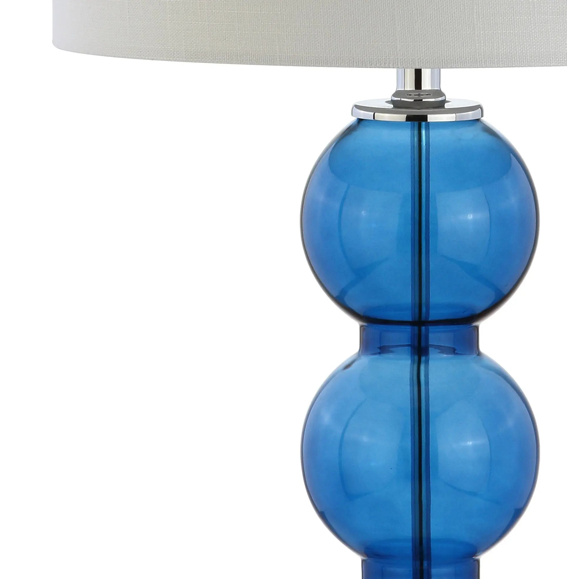 Set of Two 27" Silver Novelty Table Lamps With Drum Shades Homeroots Lighting