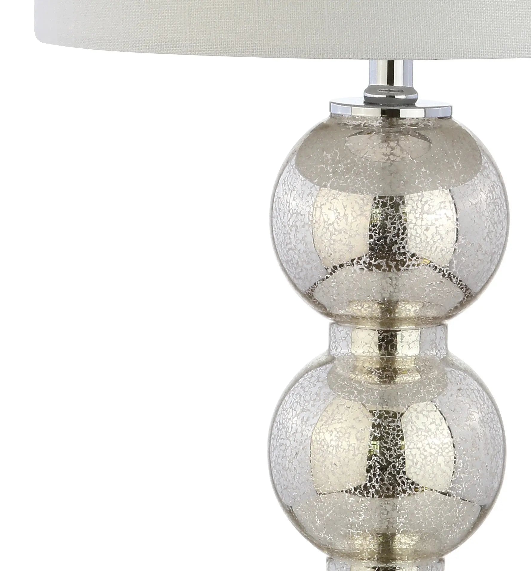Set of Two 27" Silver Novelty Table Lamps With Drum Shades Homeroots Lighting