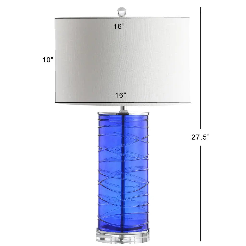Set of Two 28" Clear Novelty Table Lamps With Globe Shades Homeroots Lighting