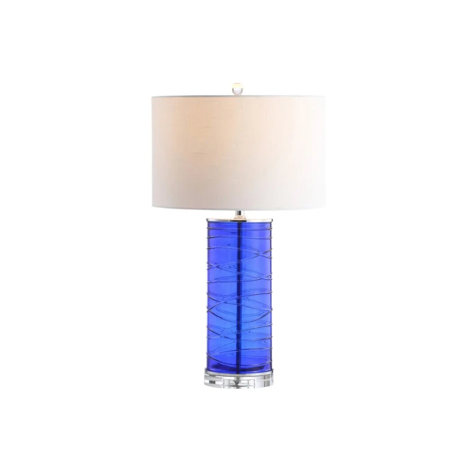 Set of Two 28" Clear Novelty Table Lamps With Globe Shades Homeroots Lighting