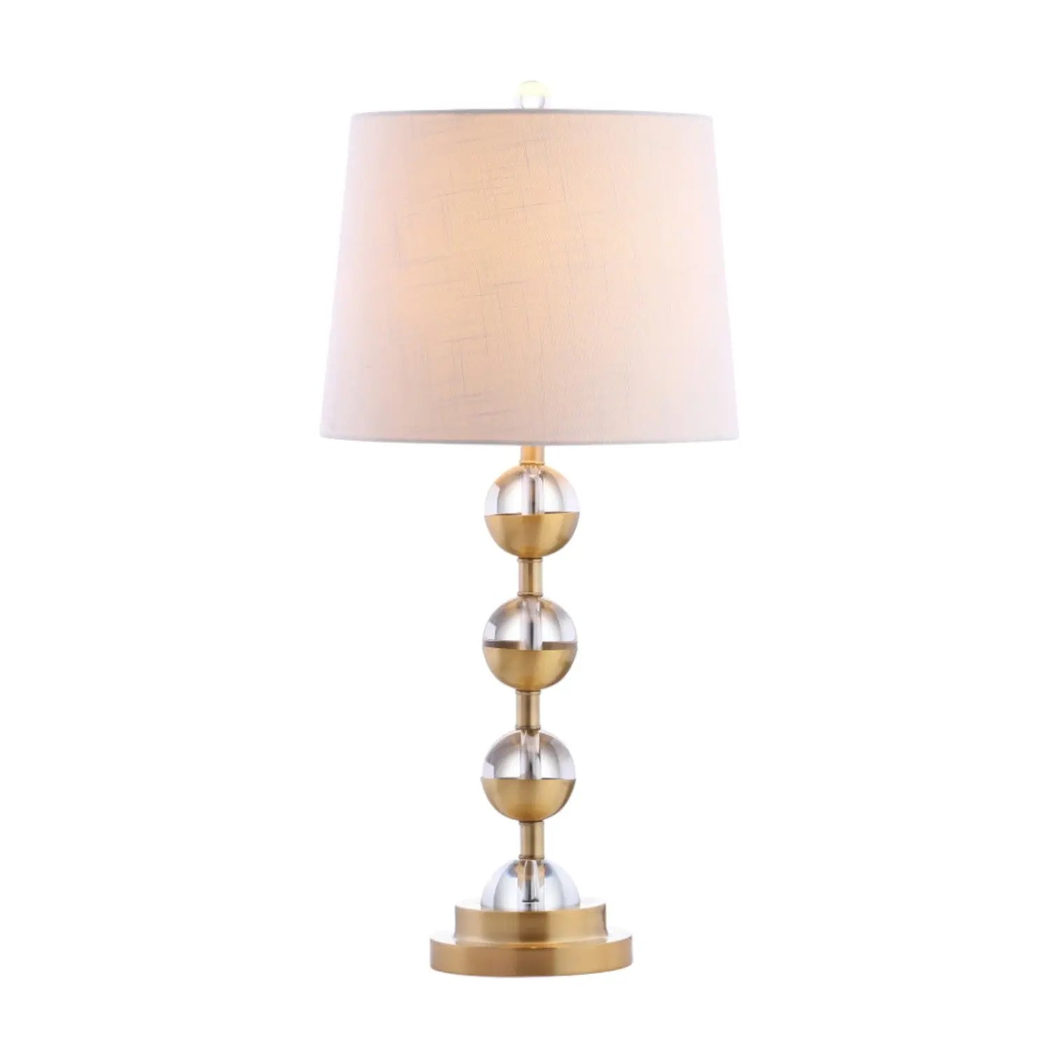 Set of Two 28" Gold Round Bedside Lamps With Drum Shades Homeroots Lighting