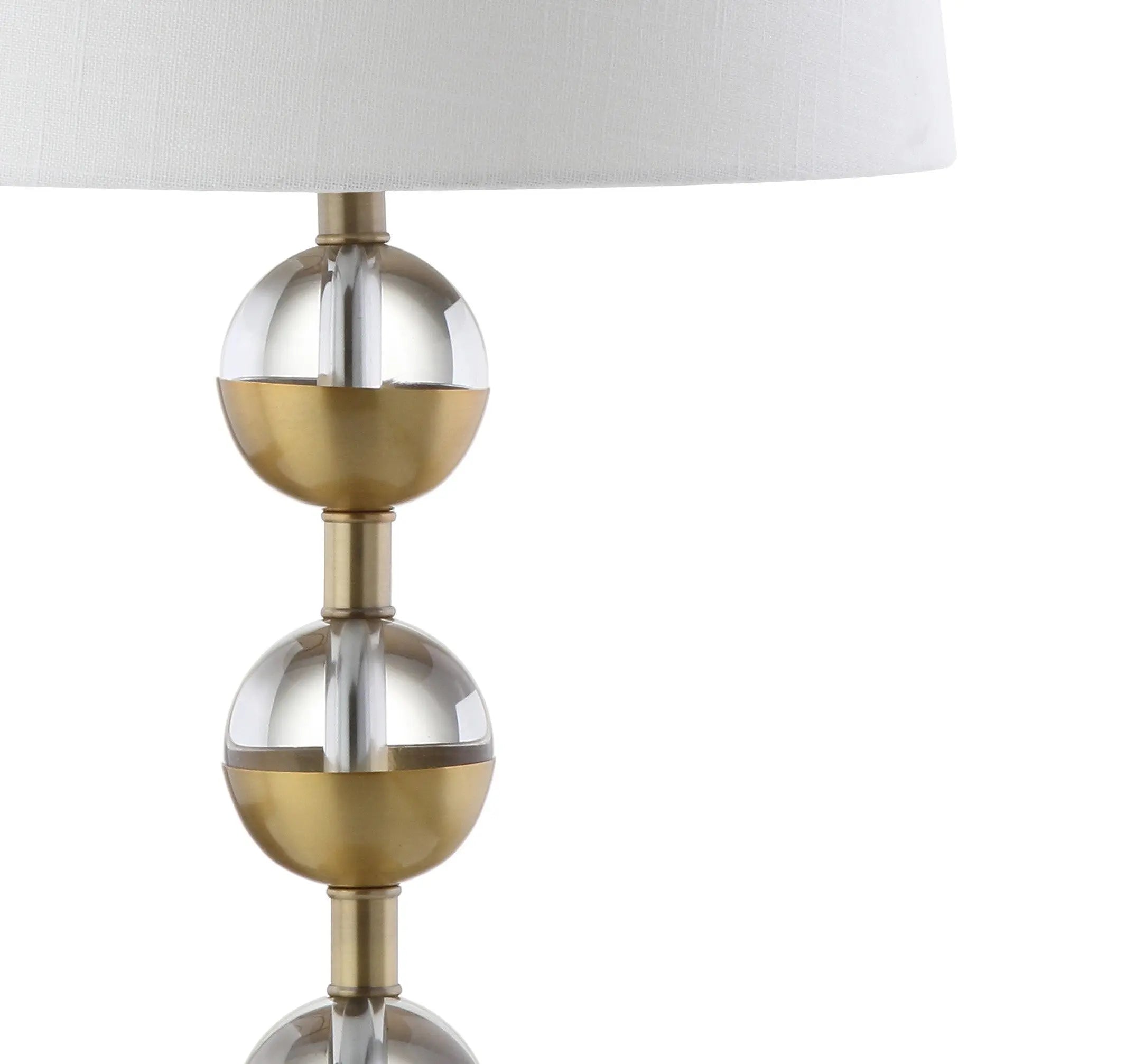 Set of Two 28" Gold Round Bedside Lamps With Drum Shades Homeroots Lighting