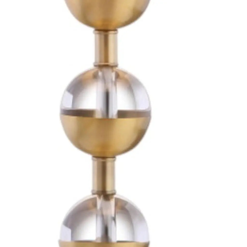 Set of Two 28" Gold Round Bedside Lamps With Drum Shades Homeroots Lighting