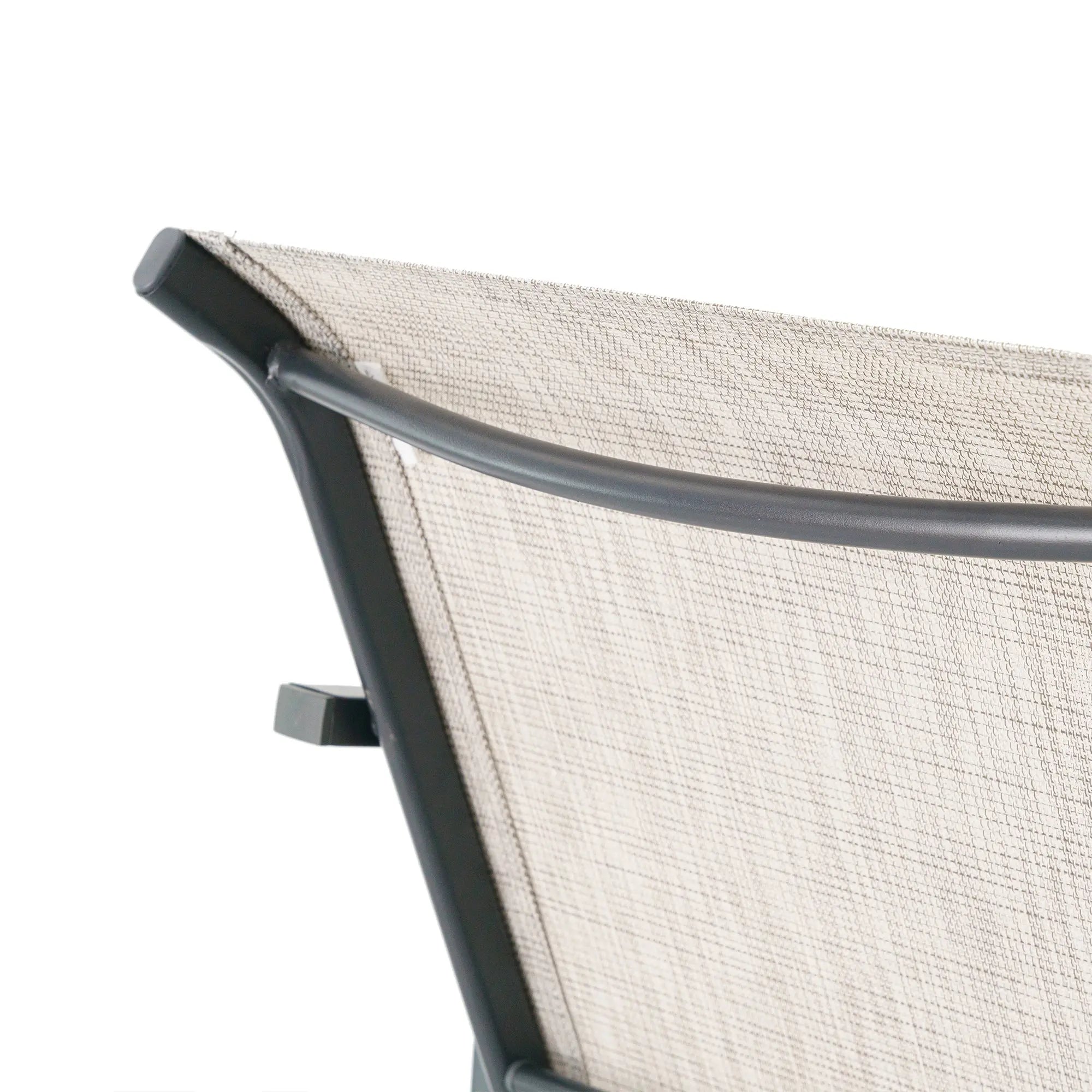 Set of Two 28" Gray Steel Outdoor Bar Height Chairs with Footrest Homeroots Outdoor