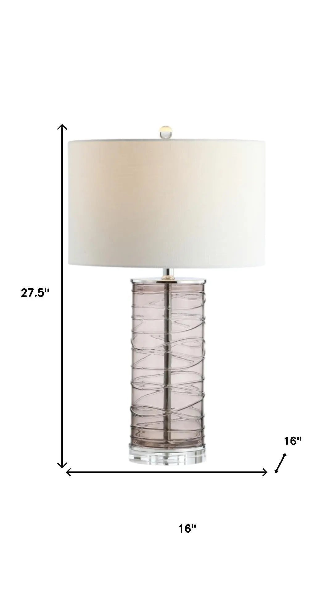 Set of Two 28" Mauve Table Lamps With Drum Shades Homeroots Lighting